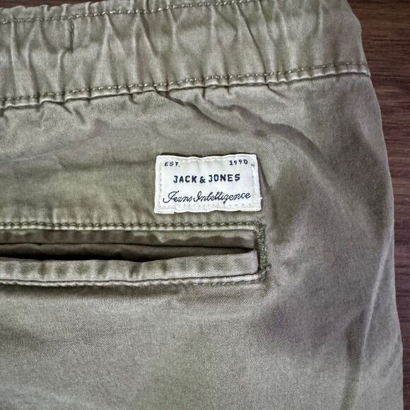 Jack & Jones JJIVEGA JJLANE Chino Jogger Anti Fit 34x32 Green MEASURES 34x27 - Picture 8 of 12